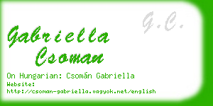 gabriella csoman business card
