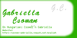 gabriella csoman business card